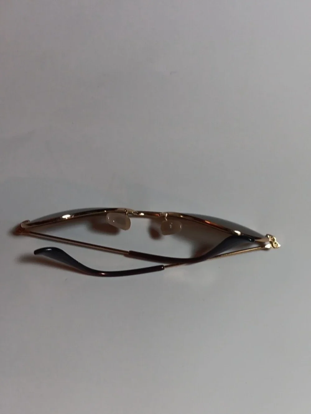 Ray-Ban Gold Frame Aviator Sunglasses with Brown Lenses